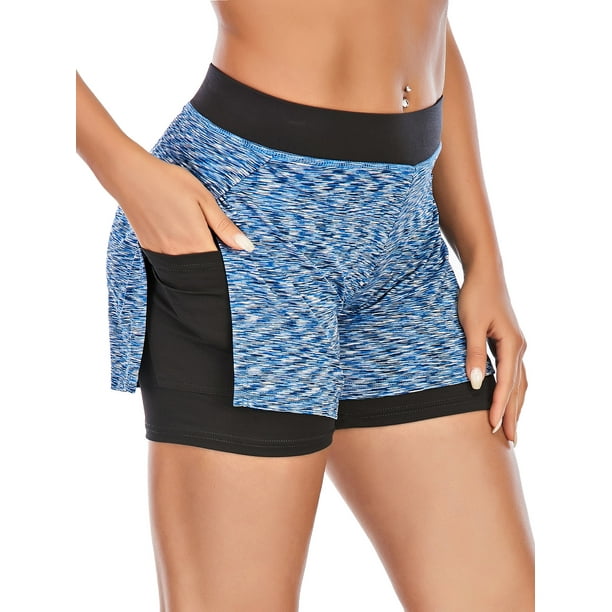 Wangrenl 2 in 1 Workout Running Shorts for Women Double Layer Sport Shorts Yoga Gym Workout Shorts with Pockets Wangrenl 2 in 1 Workout Running Shorts for Women Double Layer Sport Shorts Yoga Gym Workout Shorts with Pockets